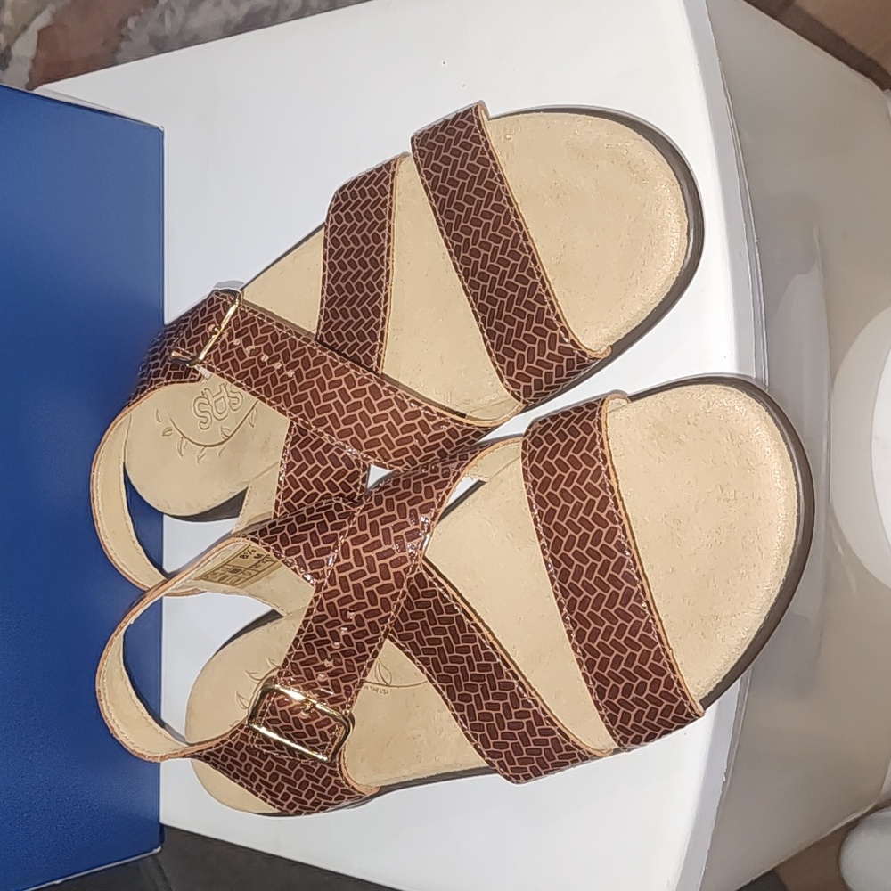 NIB SAS LAGUNA WEAVE HENNA SANDAL SZ 8.5M
